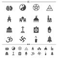 Religion icons Royalty Free Stock Photo