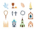 Religion icons vector illustration. Royalty Free Stock Photo