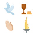 Religion icons vector illustration. Royalty Free Stock Photo