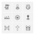 religion , networks , team , science , eps icons set vector