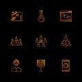religion , networks , team , science , eps icons set vector