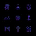 religion , networks , team , science , eps icons set vector