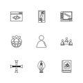 religion , networks , team , science , eps icons set vector