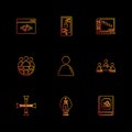 religion , networks , team , science , eps icons set vector