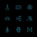 religion , networks , team , science , eps icons set vector