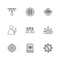 religion , networks , team , science , eps icons set vector