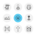 religion , networks , team , science , eps icons set vector