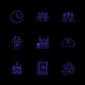 Religion , networks , team , science , eps icons set vector