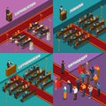 Religion And People Isometric Design Concept