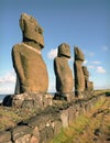 Religion sculpture on Easter island Royalty Free Stock Photo