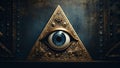 Religion seeing design eye symbol pyramid esoteric magic occult illuminati freemason triangle