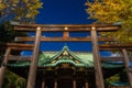 Ushijima Shrine in autumn in Tokyo