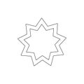 Religion symbol, Baha outline icon. Element of religion symbol illustration. Signs and symbols icon can be used for web, logo,