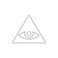 Religion symbol, Caodaism outline icon. Element of religion symbol illustration. Signs and symbols icon can be used for web, logo