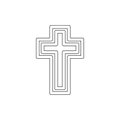 Religion symbol, Catholicism outline icon. Element of religion symbol illustration. Signs and symbols icon can be used for web,