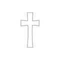 Religion symbol, cross outline icon. Element of religion symbol illustration. Signs and symbols icon can be used for web, logo, Royalty Free Stock Photo
