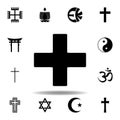 religion symbol, Greek cross icon. Element of religion symbol illustration. Signs and symbols icon can be used for web, logo,