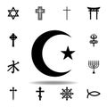 religion symbol, Islam icon. Element of religion symbol illustration. Signs and symbols icon can be used for web, logo, mobile app