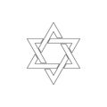 Religion symbol, Judaism outline icon. Element of religion symbol illustration. Signs and symbols icon can be used for web, logo, Royalty Free Stock Photo