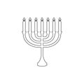 Religion symbol, Judaism outline icon. Element of religion symbol illustration. Signs and symbols icon can be used for web, logo, Royalty Free Stock Photo