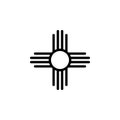 Religion symbol, native American sun icon. Element of religion symbol illustration. Signs and symbols icon can be used for web,