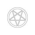 Religion symbol, occultism outline icon. Element of religion symbol illustration. Signs and symbols icon can be used for web, logo Royalty Free Stock Photo