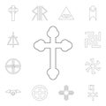 religion symbol, orthodox outline icon. element of religion symbol illustration. signs and symbols icon can be used for web, logo Royalty Free Stock Photo
