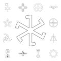 religion symbol, paganism outline icon. element of religion symbol illustration. signs and symbols icon can be used for web, logo