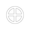 Religion symbol, paganism outline icon. Element of religion symbol illustration. Signs and symbols icon can be used for web, logo Royalty Free Stock Photo