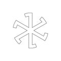 Religion symbol, paganism outline icon. Element of religion symbol illustration. Signs and symbols icon can be used for web, logo Royalty Free Stock Photo