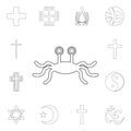 religion symbol, rastafarianism outline icon. element of religion symbol illustration. signs and symbols icon can be used for web Royalty Free Stock Photo