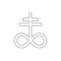 Religion symbol, satanic church outline icon. Element of religion symbol illustration. Signs and symbols icon can be used for web Royalty Free Stock Photo