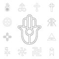 religion symbol, semitic, neopaganism outline icon. element of religion symbol illustration. signs and symbols icon can be used