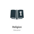 Religion vector icon on white background. Flat vector religion icon symbol sign from modern literature collection for mobile Royalty Free Stock Photo