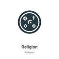 Religion vector icon on white background. Flat vector religion icon symbol sign from modern religion collection for mobile concept Royalty Free Stock Photo