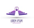 Religion vector logo design template. church or Royalty Free Stock Photo