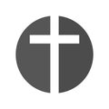 Religion vector logo design template. crucifixion or Church icon