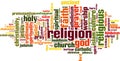 Religion word cloud Royalty Free Stock Photo