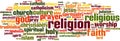 Religion word cloud Royalty Free Stock Photo