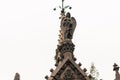 religious angel statue figure. in outdoors cemetery