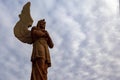 Religious angel statue at a Medieval Catholic church.