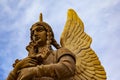 Religious angel statue at a Medieval Catholic church.