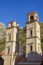 Religious architecture. Montenegro. Old Town of Kotor. View of Cathedral of Saint Tryphon