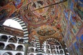 Religious art, mural painting in Rila monastery, Bulgaria Royalty Free Stock Photo