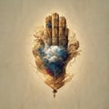 Religious Artefact Concept Hand of God Object 1500s Italian Renaissance Higher Being art Generative AI