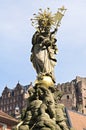 Religious artwork and castle of Heidelberg