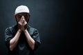 Religious asian muslim man pray