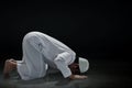 Religious asian muslim man pray