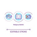 Religious beliefs concept icon Royalty Free Stock Photo