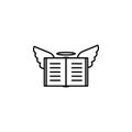 religious book line icon on white background